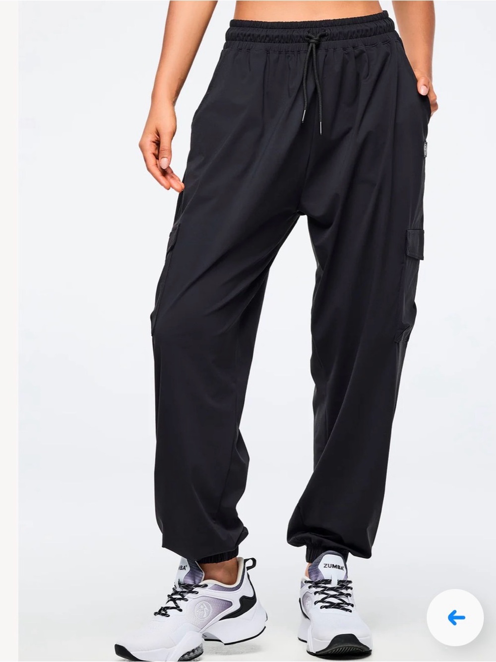 Zumba Fitness Black Cargo Track Joggers